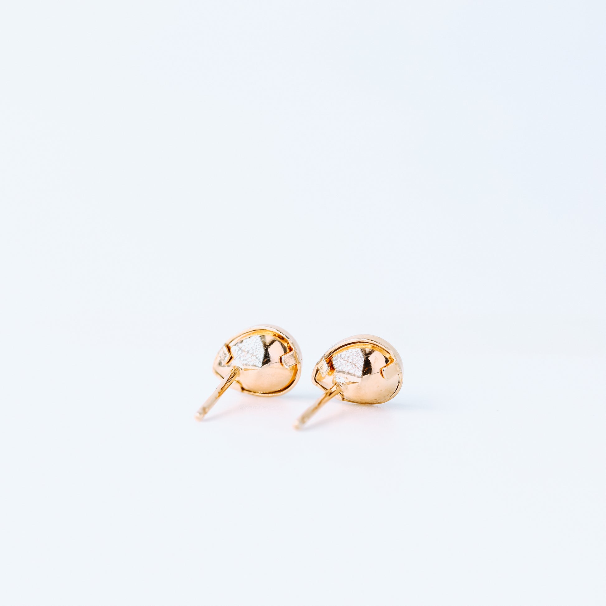 Dainty Teardrop Stud Earrings, Silver, Rose Gold, BYSDMJEWELS
