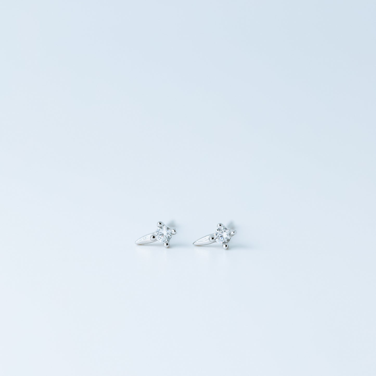 Dainty CZ Spike Stud Earrings, Helix Small Cone Post Stud Earrings, Cartilage Tragus Studs, Second Hole Earrings, BYSDMJEWELS