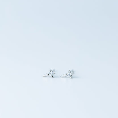 Dainty CZ Spike Stud Earrings, Helix Small Cone Post Stud Earrings, Cartilage Tragus Studs, Second Hole Earrings, BYSDMJEWELS
