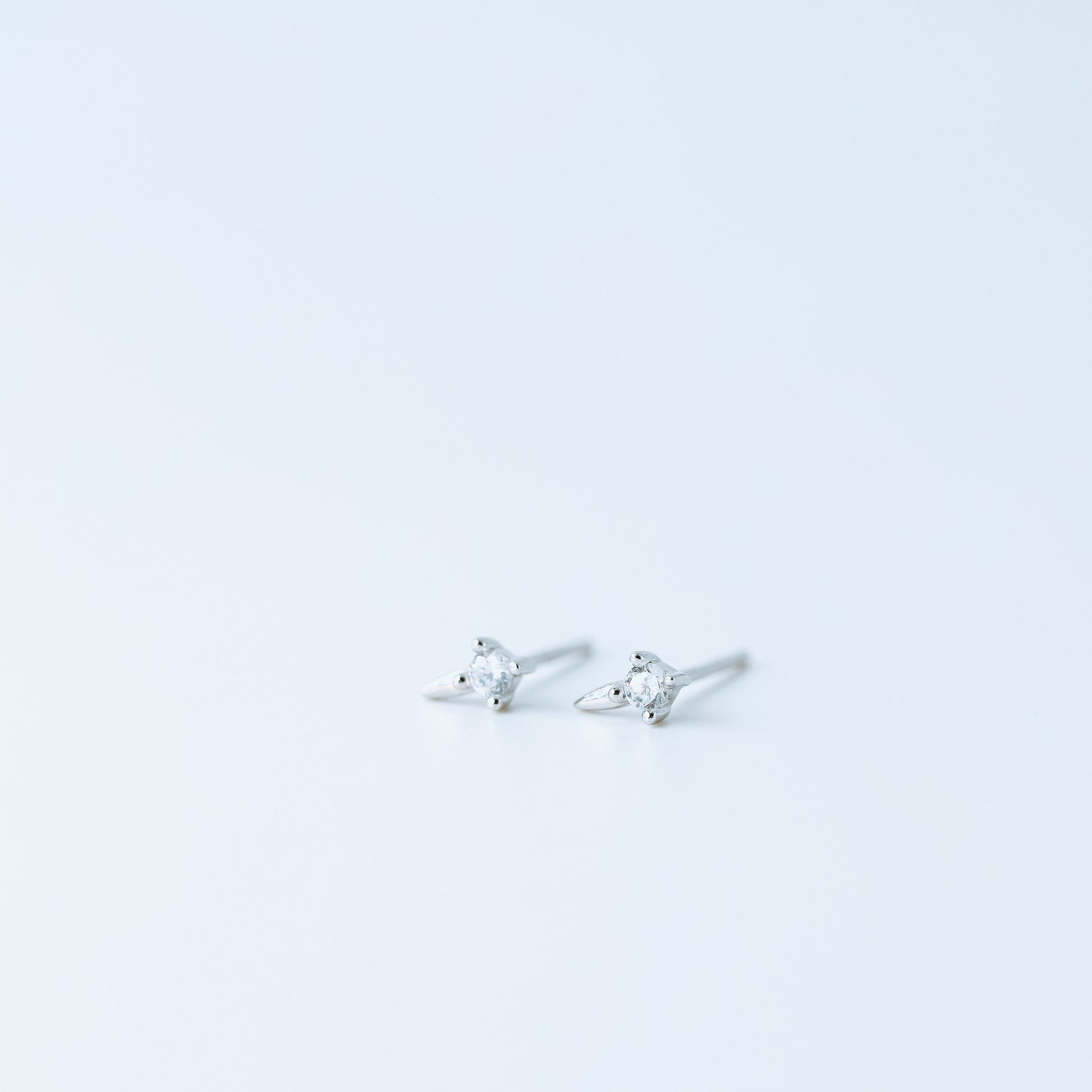 Dainty CZ Spike Stud Earrings, Helix Small Cone Post Stud Earrings, Cartilage Tragus Studs, Second Hole Earrings, BYSDMJEWELS