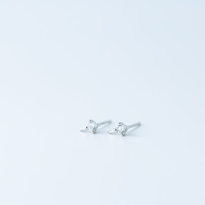 Dainty CZ Spike Stud Earrings, Helix Small Cone Post Stud Earrings, Cartilage Tragus Studs, Second Hole Earrings, BYSDMJEWELS