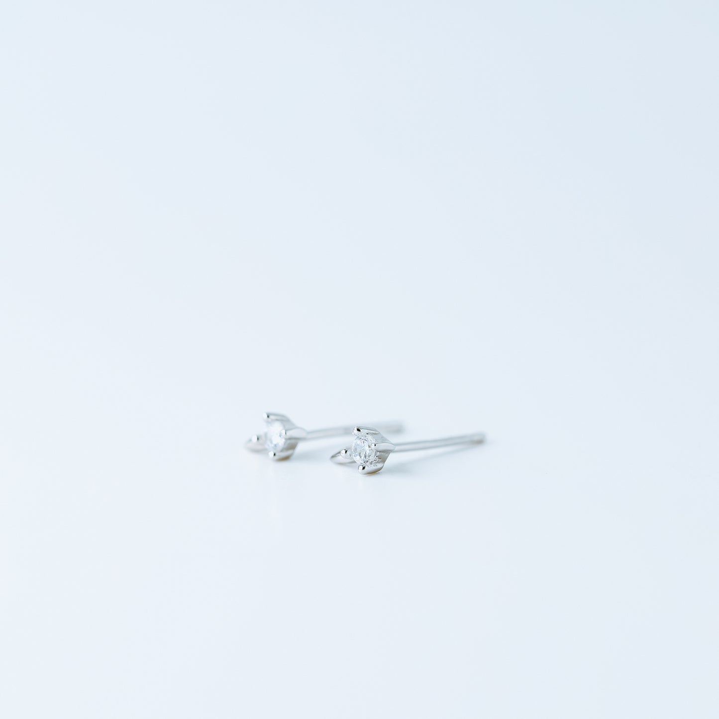 Dainty CZ Spike Stud Earrings, Helix Small Cone Post Stud Earrings, Cartilage Tragus Studs, Second Hole Earrings, BYSDMJEWELS