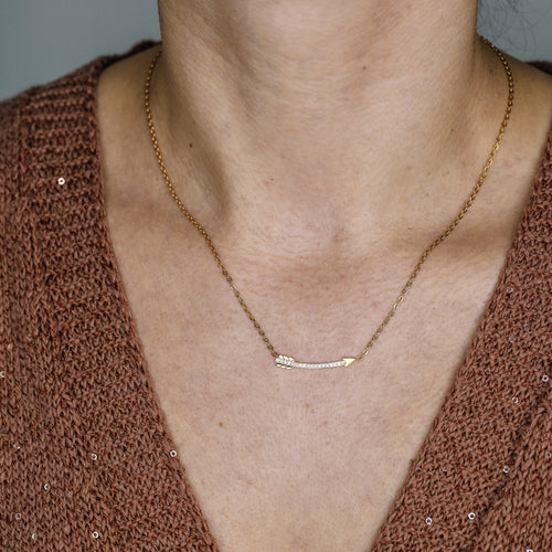 Tiny Arrow Necklace • Gold Necklace • Dainty Gold Necklace • Arrow Necklace • Simple Gold Necklace • Arrow Point Necklace • BYSDMJEWELS
