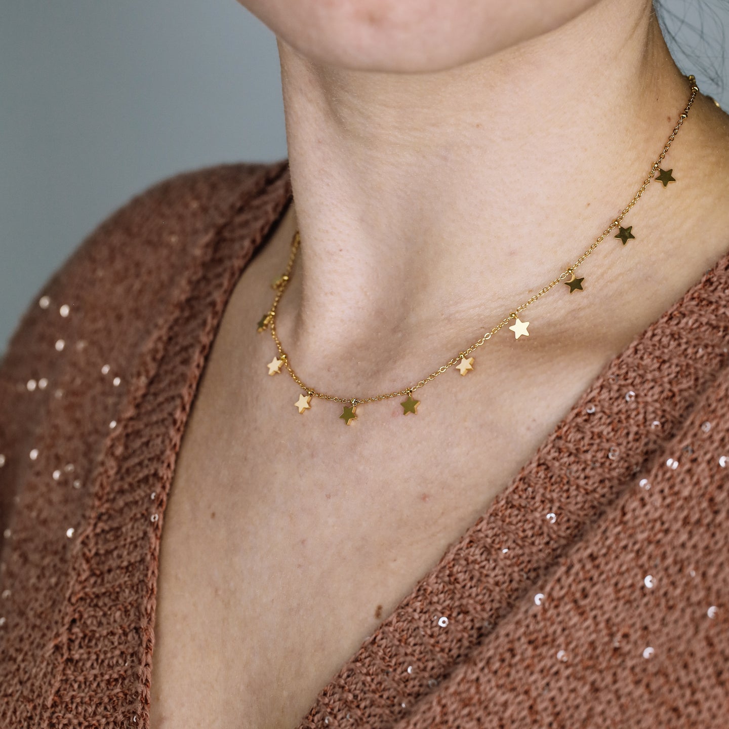 Dainty Star Necklace • Minimal Boho Beaded Necklace • Gold Layered Necklace for Women • BYSDMJEWELS