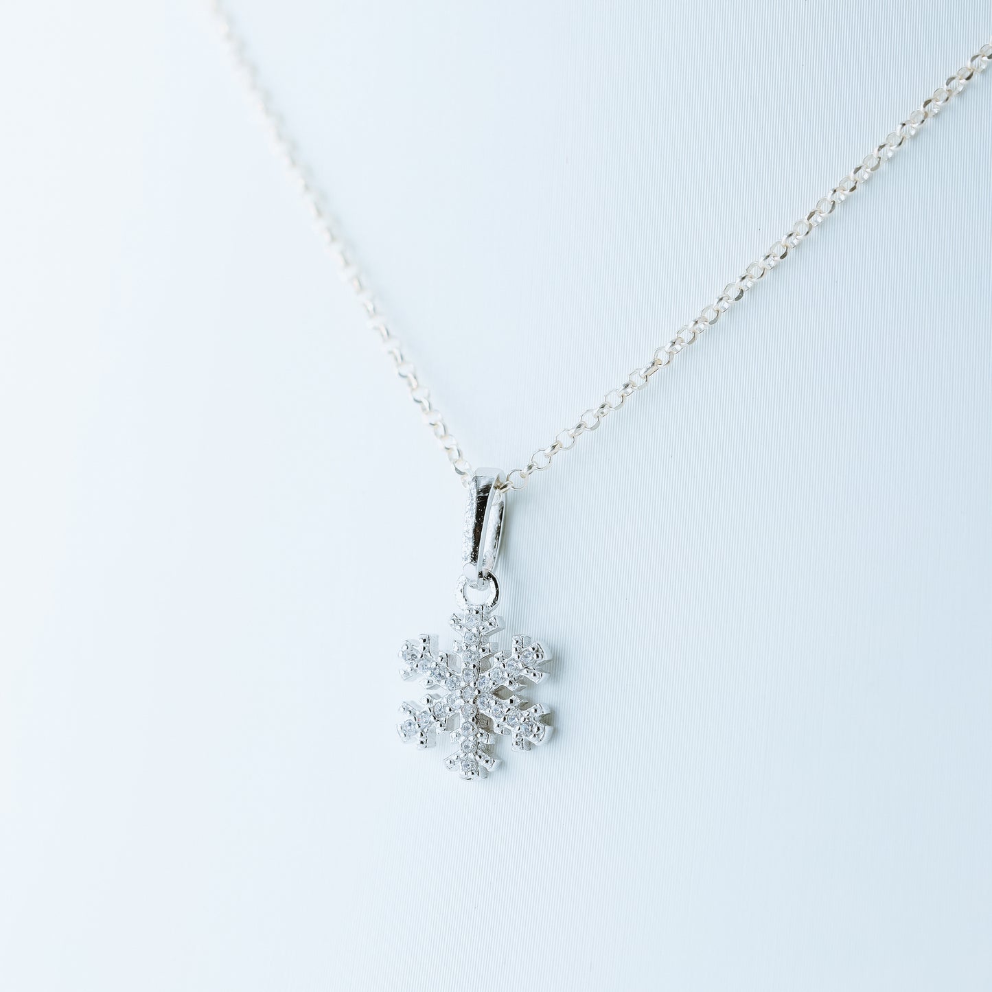 Silver Snowflake Necklace • Dainty Snowflake • Winter Necklace • Snow Necklace • Minimalist Cute Holiday Jewelry for Her • BYSDMJEWELS