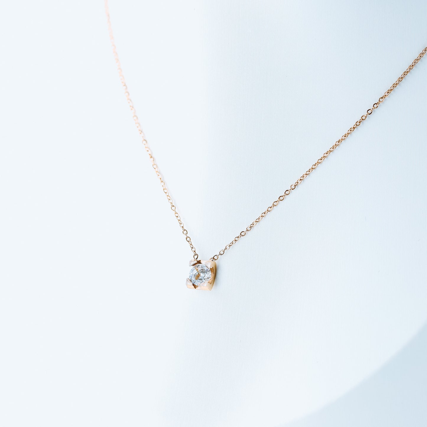 Dainty Diamond Necklace • Floating Diamond Solitaire Necklace • Minimalist Jewelry • Bridesmaid Necklace • Gift for Her • BYSDMJEWELS