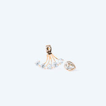 Load image into Gallery viewer, Tiny CZ Ear Jacket Earring • Front Back Earring • Rose Gold • BYSDMJEWELS
