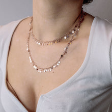 Load image into Gallery viewer, Rose Gold Star Necklace, Dangle Stars Necklace, Celestial Jewelry, Star Drop Necklace 925 Sterling Silver, Layered Necklace, Dainty Necklace

