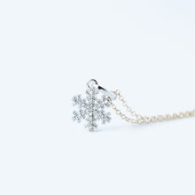 Load image into Gallery viewer, Silver Snowflake Necklace • Dainty Snowflake • Winter Necklace • Snow Necklace • Minimalist Cute Holiday Jewelry for Her • BYSDMJEWELS
