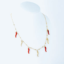Load image into Gallery viewer, Lucky Horn Pendant Necklace • Lucky Horn Necklace • Lucky Charm Necklace • Cornicello • BYSDMJEWELS
