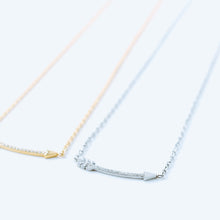 Load image into Gallery viewer, Tiny Arrow Necklace • Gold Necklace • Dainty Gold Necklace • Arrow Necklace • Simple Gold Necklace • Arrow Point Necklace • BYSDMJEWELS
