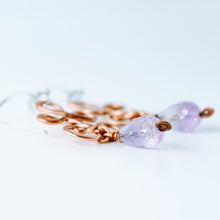 Load image into Gallery viewer,  Gemstone Amethyst Earrings • Purple Birthstone Earrings • Statement Earrings • Amethyst Jewelry • Mother&#39;s Day Gift • BYSDMJEWELS
