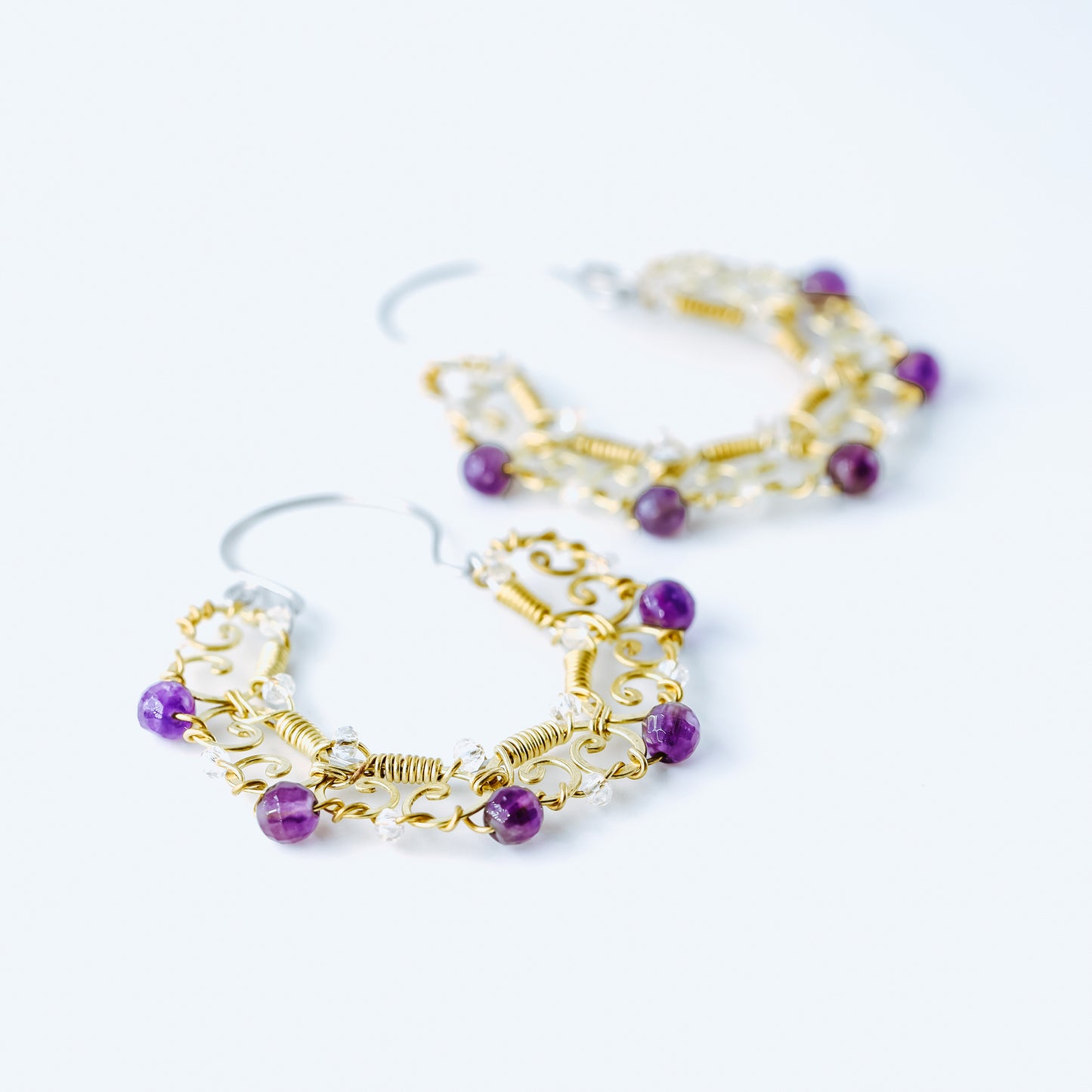Gemstone Amethyst Earrings • Purple Birthstone Earrings • Statement Earrings • Amethyst Jewelry • Mother's Day Gift • BYSDMJEWELS