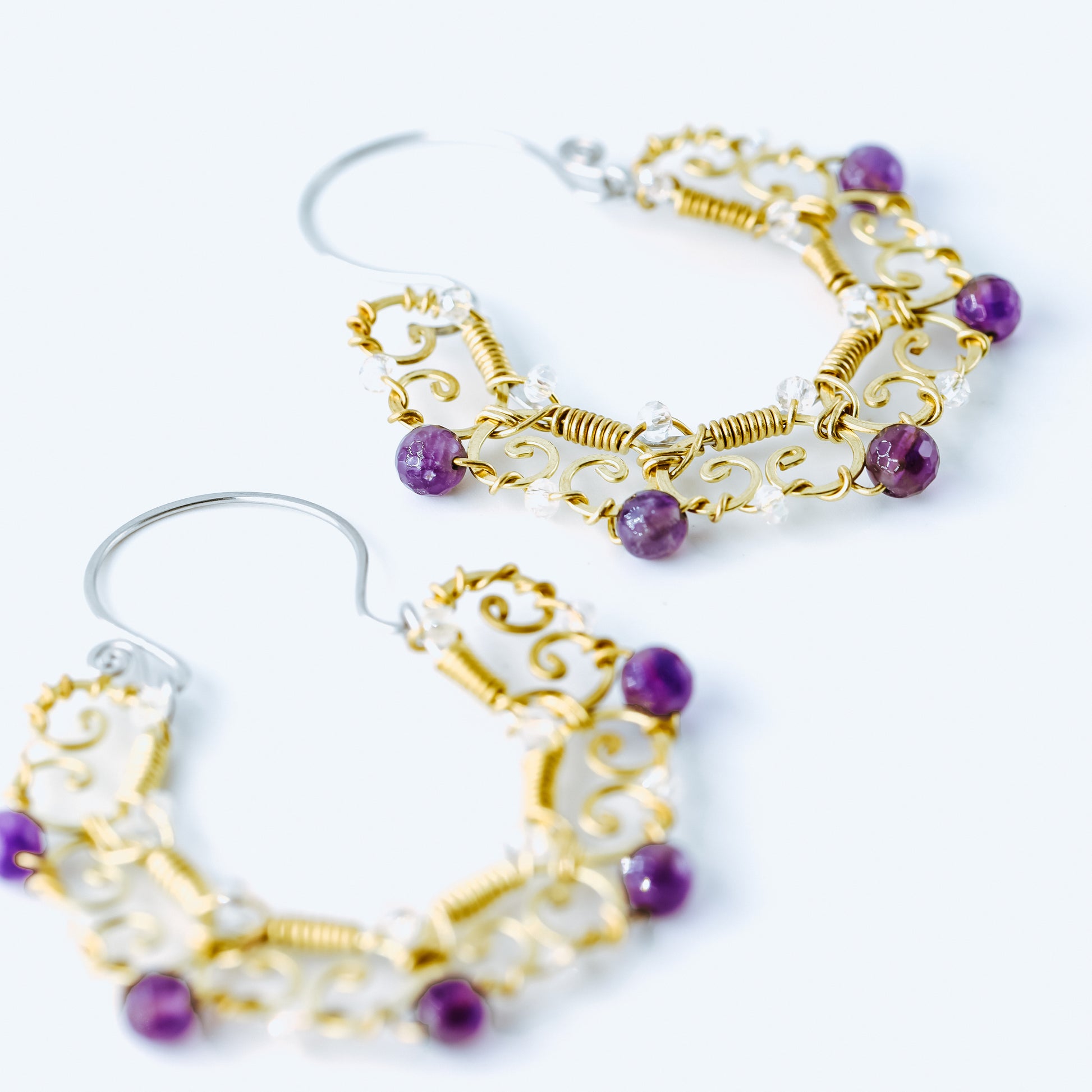 Gemstone Amethyst Earrings • Purple Birthstone Earrings • Statement Earrings • Amethyst Jewelry • Mother's Day Gift • BYSDMJEWELS