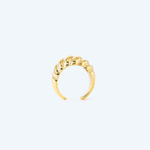 Load image into Gallery viewer, Croissant Ring • Gold Croissant Ring • Twist Ring • Signet Ring • Chunky Ring • Dome Ring • Twisted Ring • Rope Ring • BYSDMJEWELS
