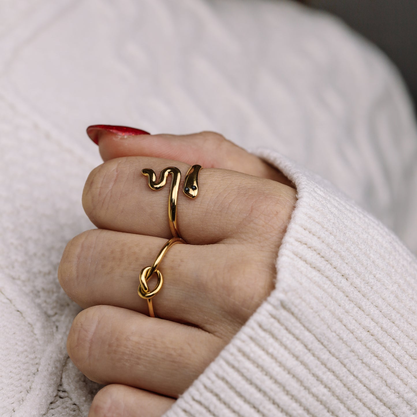 Love Knot Ring Stainless Steel • Dainty Stacking Ring Gold • Cute Friendship Handmade Ring • Tiny Tie the Knot Jewelry • BYSDMJEWELS