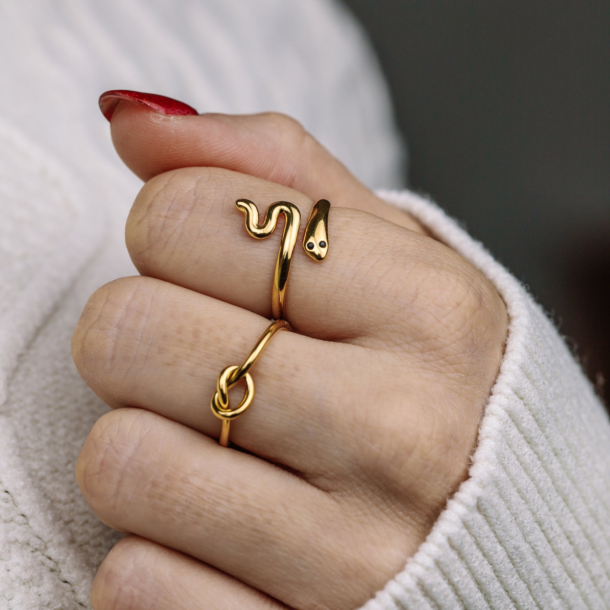 Love Knot Ring Stainless Steel • Dainty Stacking Ring Gold • Cute Friendship Handmade Ring • Tiny Tie the Knot Jewelry • BYSDMJEWELS