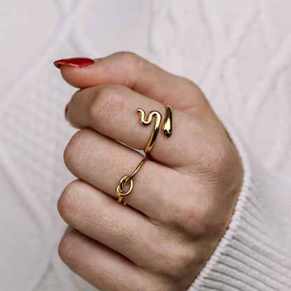 Love Knot Ring Stainless Steel • Dainty Stacking Ring Gold • Cute Friendship Handmade Ring • Tiny Tie the Knot Jewelry • BYSDMJEWELS