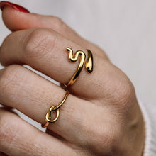 Load image into Gallery viewer, Snake Ring • Serpent Ring • Vintage Ring • Dainty Ring • Wrap Ring • Thin Ring • Dainty Ring • Gold Ring • Silver Ring • BYSDMJEWELS
