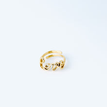 Load image into Gallery viewer, Gold Love Band Ring • Dainty Love Script Ring Women • Minimalist Love Word Ring • Cursive Love Ring • Small Promise Ring Gold • BYSDMJEWELS
