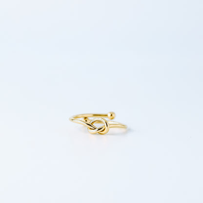 Love Knot Ring Stainless Steel • Dainty Stacking Ring Gold • Cute Friendship Handmade Ring • Tiny Tie the Knot Jewelry • BYSDMJEWELS