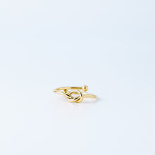 Load image into Gallery viewer, Love Knot Ring Stainless Steel • Dainty Stacking Ring Gold • Cute Friendship Handmade Ring • Tiny Tie the Knot Jewelry • BYSDMJEWELS

