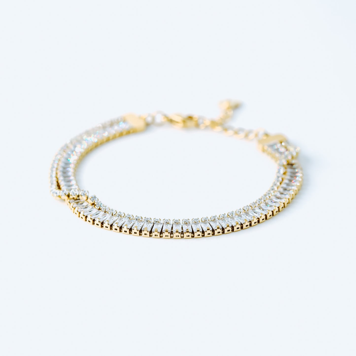 Baguette Tennis Bracelet • Gold Tennis Bracelet • Diamond Bracelet • Dainty Bracelet • Gift for Her • CZ Tennis Bracelet • BYSDMJEWELS