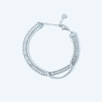 Baguette Tennis Bracelet • Gold Tennis Bracelet • Diamond Bracelet • Dainty Bracelet • Gift for Her • CZ Tennis Bracelet • BYSDMJEWELS