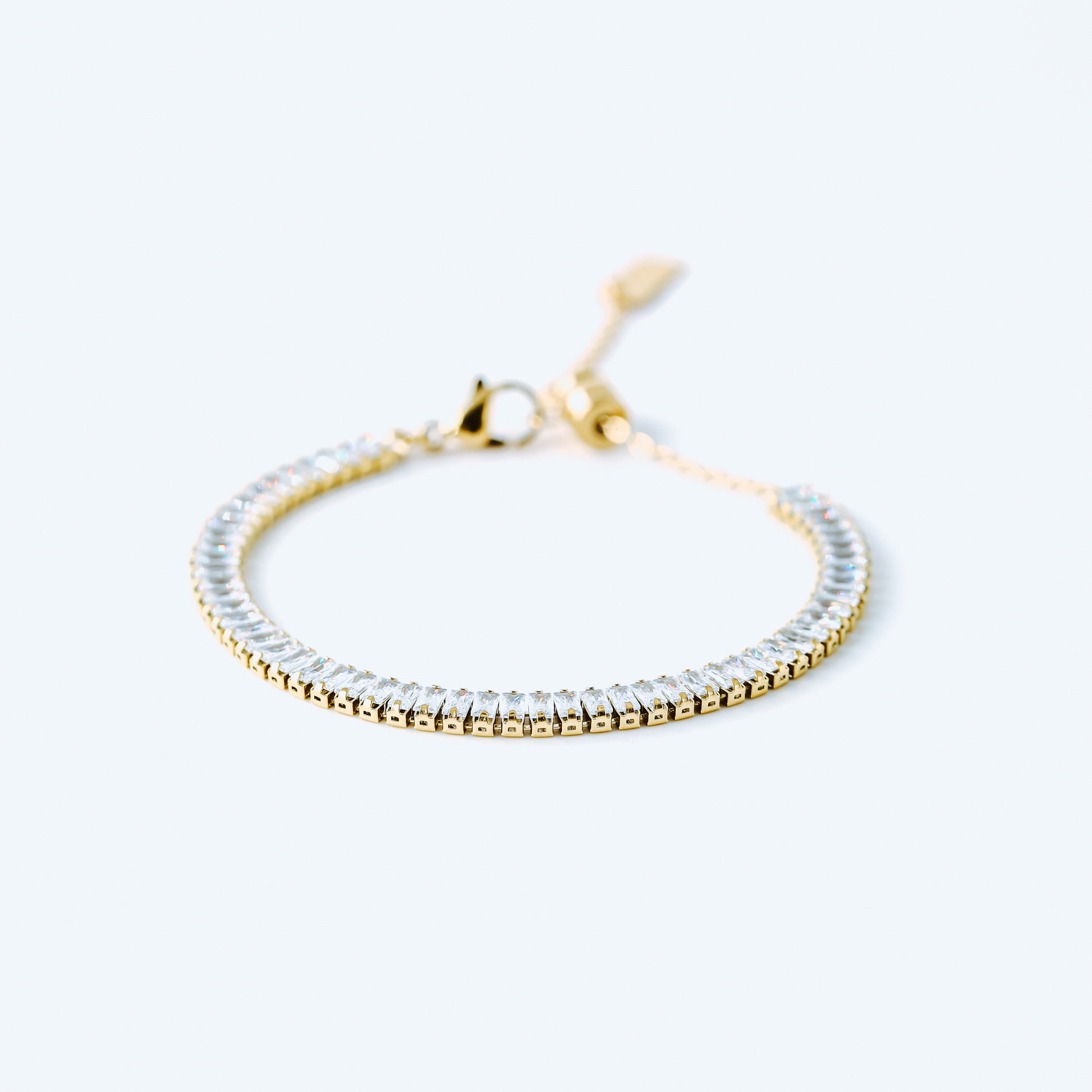 Baguette Tennis Bracelet • Gold Tennis Bracelet • Cubic Zirconia Tennis Bracelet • Dainty Bracelet • Diamond Bracelet • BYSDMJEWELS