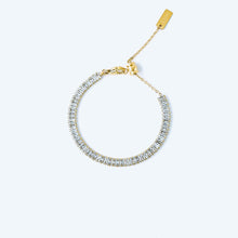 Load image into Gallery viewer, Baguette Tennis Bracelet • Gold Tennis Bracelet • Cubic Zirconia Tennis Bracelet • Dainty Bracelet • Diamond Bracelet • BYSDMJEWELS
