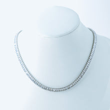 Load image into Gallery viewer, Tennis Baguette Necklace • Cubic Zirconia Choker • Diamond Tennis Necklace • Diamond Necklace Gift • Gold Diamond Chain • BYSDMJEWELS
