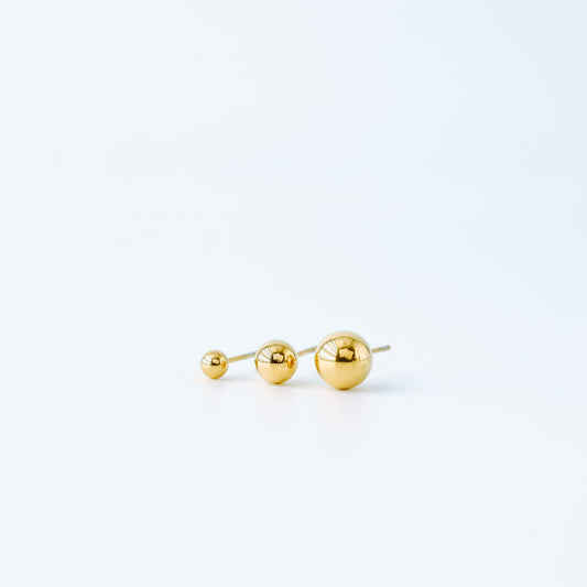 Ball Stud Earrings • Tiny Gold Studs • 4mm 6mm 8mm Gold Ball Studs • Small Stud Earrings • Round Stud Daily wear Studs • BYSDMJEWELS