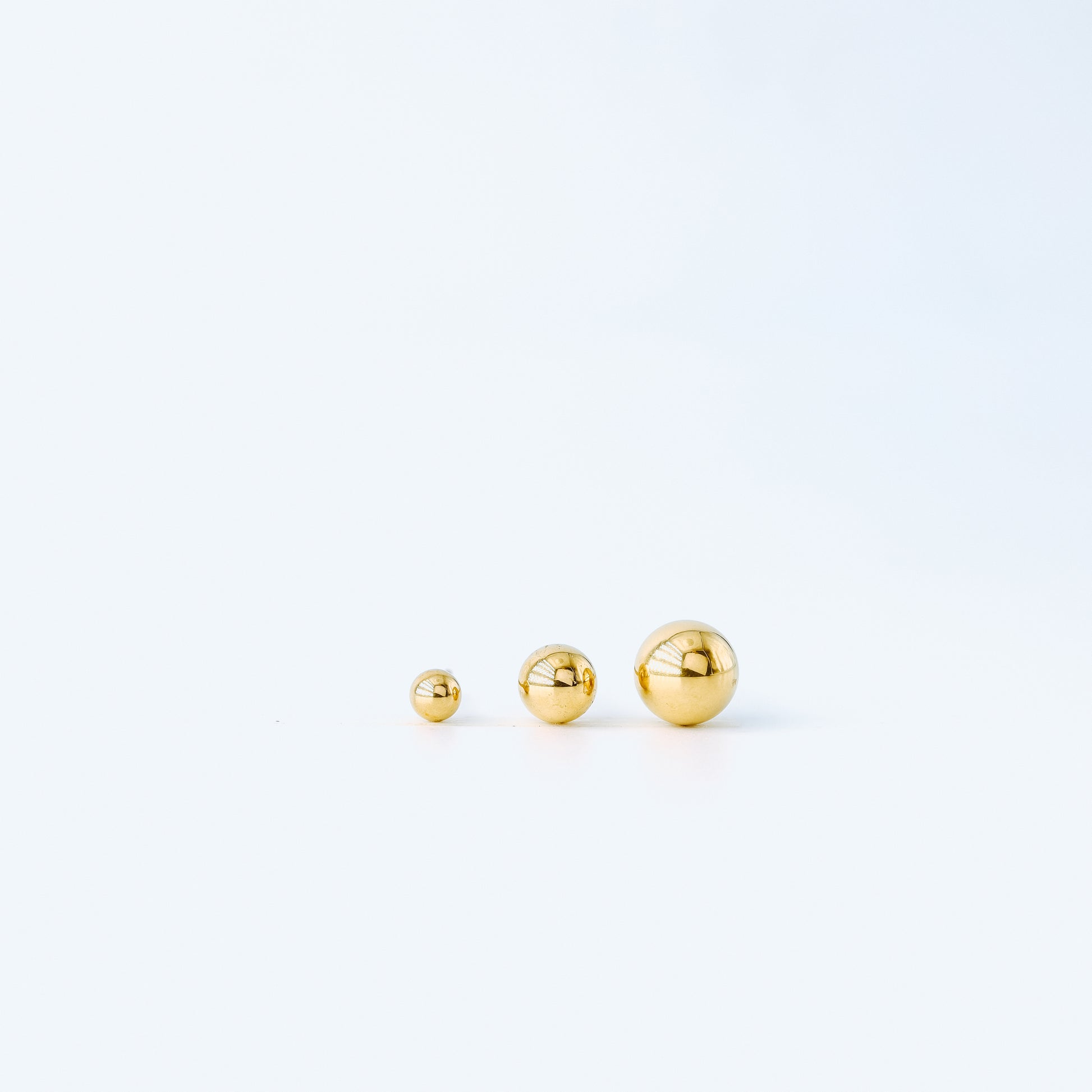 Ball Stud Earrings • Tiny Gold Studs • 4mm 6mm 8mm Gold Ball Studs • Small Stud Earrings • Round Stud Daily wear Studs • BYSDMJEWELS