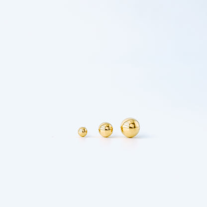 Ball Stud Earrings • Tiny Gold Studs • 4mm 6mm 8mm Gold Ball Studs • Small Stud Earrings • Round Stud Daily wear Studs • BYSDMJEWELS