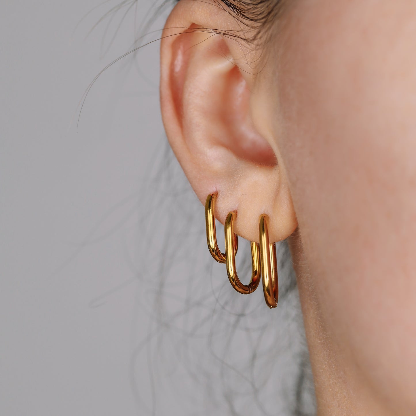 Link Earrings • Cable Link Earrings • Oval Hoop Earrings • Stainless Steel • Minimalist Gold Earrings • Perfect Gift for Her • BYSDMJEWELS