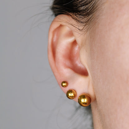 Ball Stud Earrings • Tiny Gold Studs • 4mm 6mm 8mm Gold Ball Studs • Small Stud Earrings • Round Stud Daily wear Studs • BYSDMJEWELS