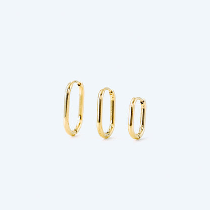 Link Earrings • Cable Link Earrings • Oval Hoop Earrings • Stainless Steel • Minimalist Gold Earrings • Perfect Gift for Her • BYSDMJEWELS