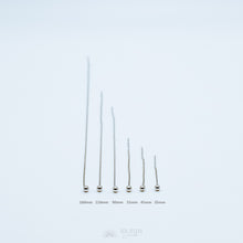 Load image into Gallery viewer, Tiny Ball Ear Threader • Gold, Silver from 160mm to 35mm Lenhgt

