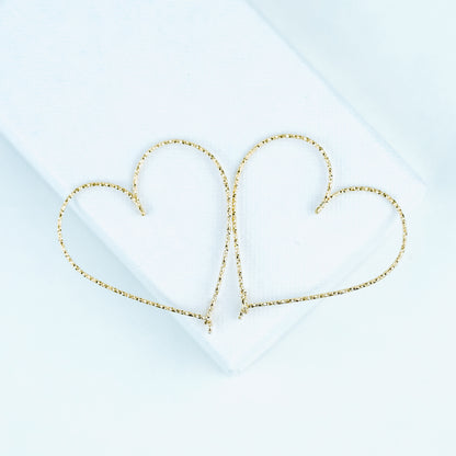 Open Heart Hoop Earrings • Thin Delicate Heart Earrings • Heart Shaped Earrings • Love Hoop Earrings • BYSDMJEWELS