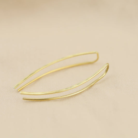 25 mm Dainty Long Ear Climbers • Silver, Gold, Rose gold • BYSDMJEWELS
