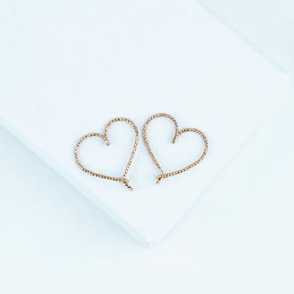 Open Heart Hoop Earrings • Thin Delicate Heart Earrings • Heart Shaped Earrings • Love Hoop Earrings • BYSDMJEWELS