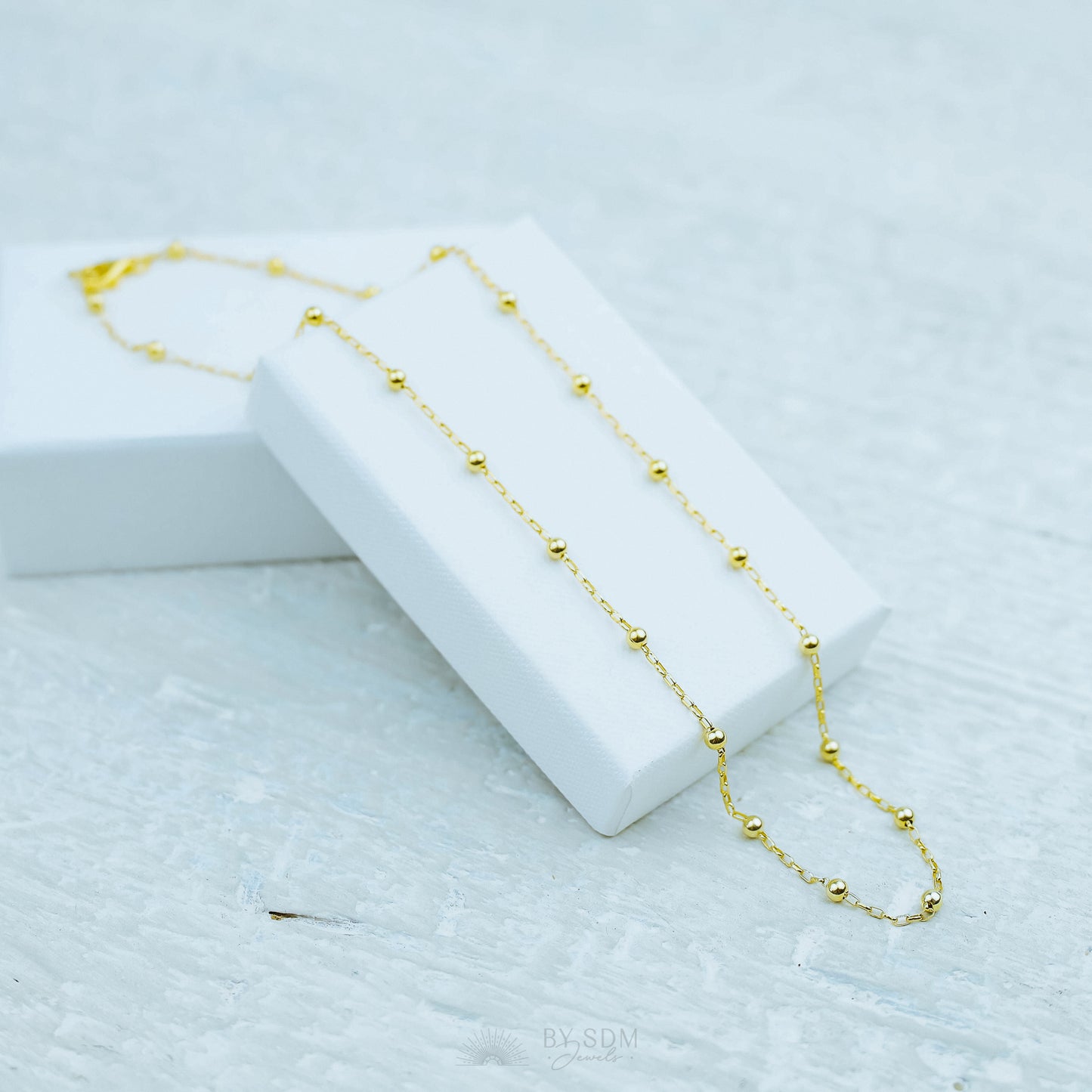 Sterling Choker Necklace • Dainty Satellite Necklace Chain • Silver Choker • Layering Necklace • Gift for Her • Tiny Satellite Chain