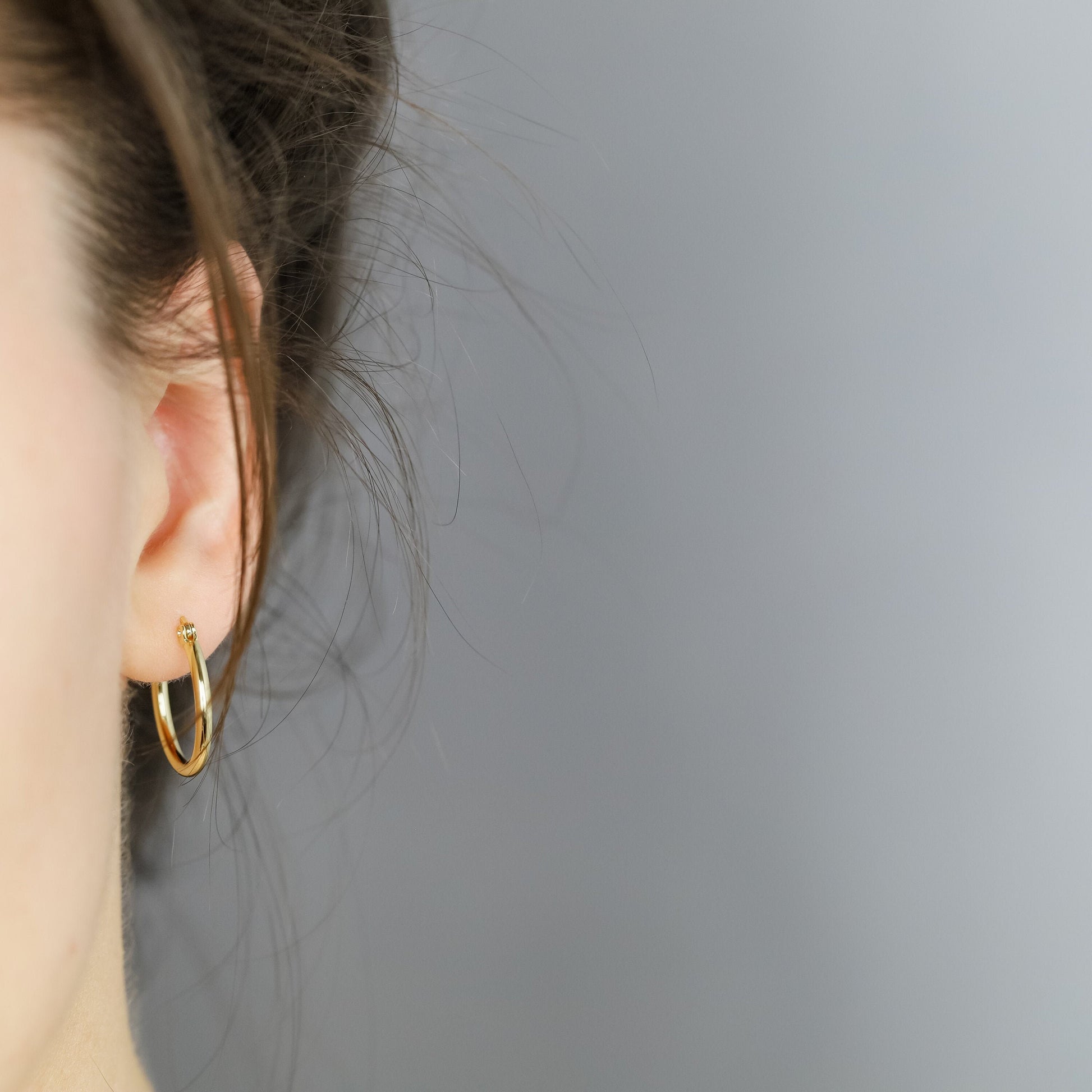 Simple Round Hoop Earrings, Huggies, Gold, Silver BYSDMJEWELS