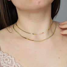 Load image into Gallery viewer, Flat Snake Choker Chain Necklace freeshipping - Bysdmjewels
